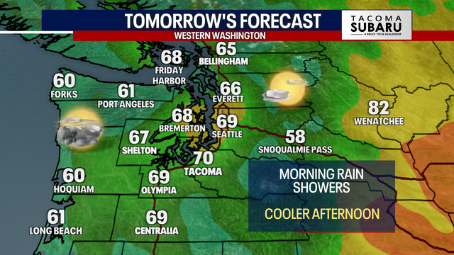 Seattle weather: Light rain returns Wednesday morning