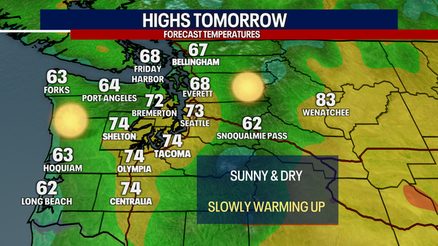 Seattle weather: Sunny and warm week ahead