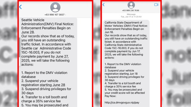 WSDOT, other WA agencies warn of Seattle DMV text scams