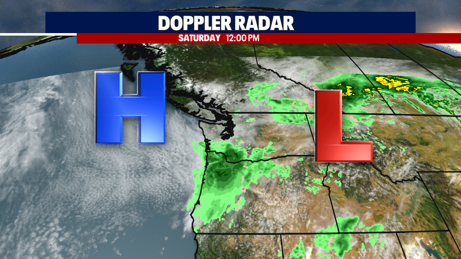 Rain ending and drier skies return beginning Sunday.