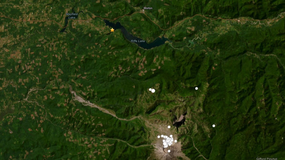 A magnitude 2.7 earthquake shook near Mossyrock, Washington Monday afternoon, following a series of seismic activity in the area. According to the United States Geological Survey (USGS), the quake hit at about 2:32 p.m., roughly 4.3 miles east southeast of Mossyrock, Washington – which has a population of about 751 people. Seismologists estimate the epicenter happened in the Swofford area of Riffe Lake, northwest of Mount St. Helens. Monday's earthquake follows another 2.7 magnitude earthquake that struck beneath Riffe Lake last Thursday, June 12. Recent earthquake activity near Mount St. Helens in WA Data from the Pacific Northwest Seismic Network shows there have been a couple of instances of earthquake activity near Mount St. Helens in the last few days, with seven small shakes measuring at a magnitude of 1.0 or less since Saturday, June 14. While many variables are involved, geologists say damage typical does not occur unless an earthquake's magnitude exceeds 4 or 5.