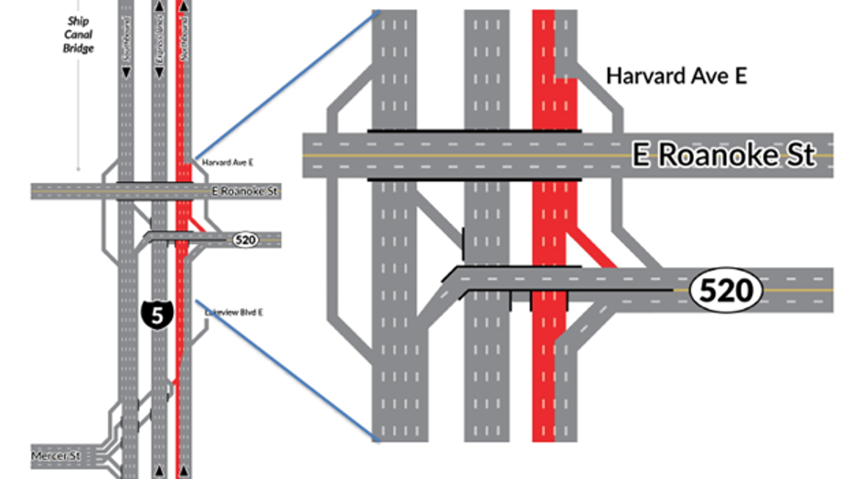 i5 ship canal closure map