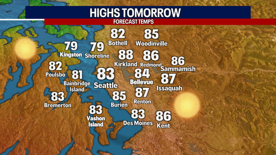 A warm up is forecast for Monday. It will be warmest day of the week.