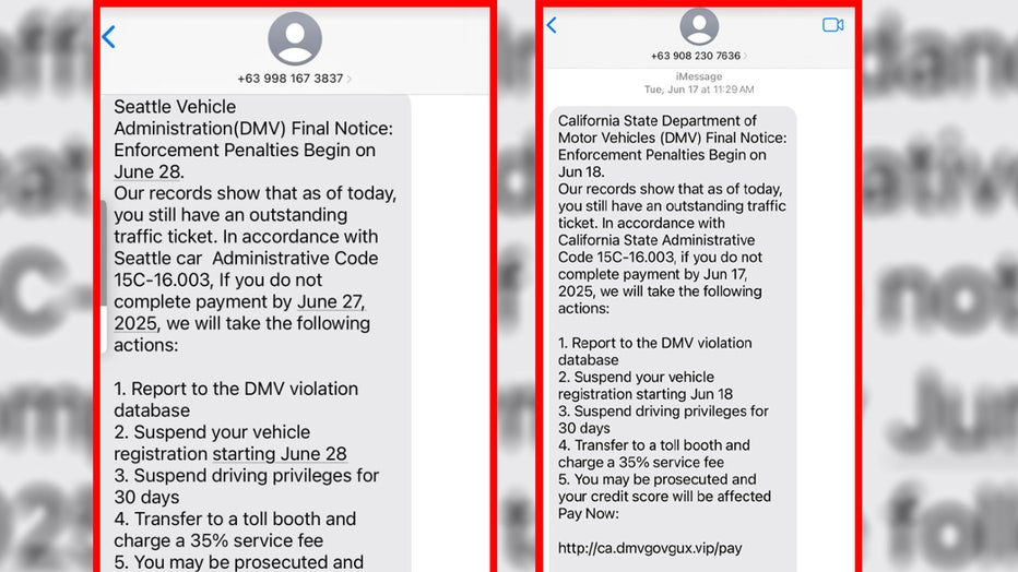 Local state transportation and licensing agencies are warning about a recent wave of text scams going around. The Washington State Department of Transportation and the Washington State Department of Licensing are taking to social media to warn the public about suspicious text messages from unknown senders telling potential victims that they face enforcement penalties beginning June 25. Both WSDOT and the DOL say it’s a scam. Some people reportedly received up to three different scam texts in a single day sent by 