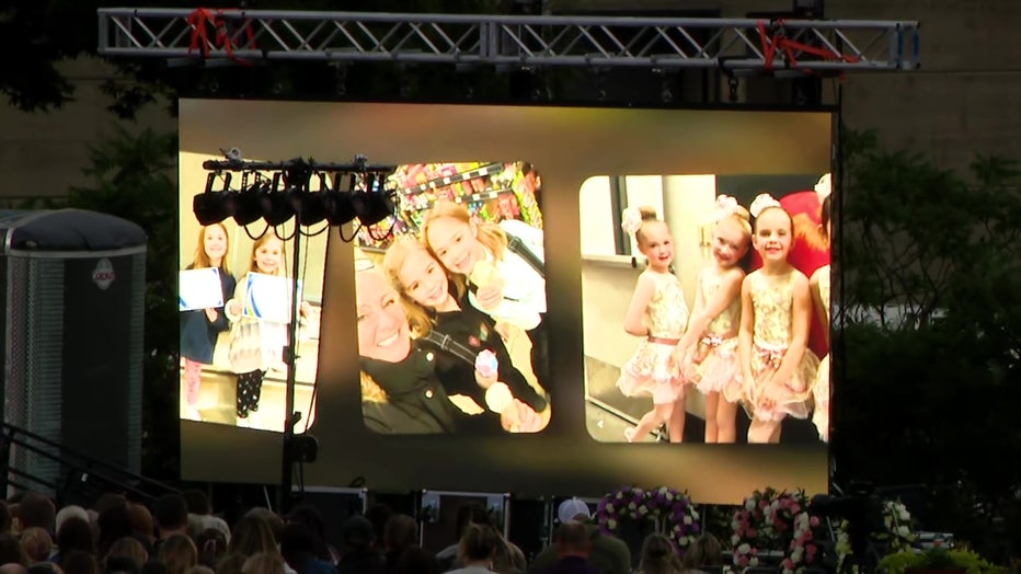 Wenatchee memorial service slideshow for Paityn, Evelyn, and Olivia Decker on June 20, 2025.