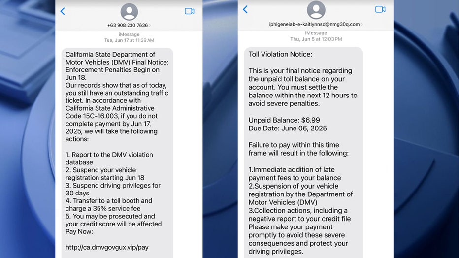 Local transportation and licensing agencies are warning about a recent wave of text scams circulating in Washington. The Washington State Department of Transportation (WSDOT) and the Washington State Department of Licensing (DOL) are taking to social media to alert the public about suspicious text messages from unknown senders. The messages claim recipients face enforcement penalties. Both WSDOT and the DOL say it's a scam. Some people reportedly received up to three different scam texts in a single day, sent by entities calling themselves the "Seattle Department of Motor Vehicles (BMV), the "Washington Department of Motor Vehicles (DMV)" and the "Seattle Vehicle Administration (DMV)". All three texts contain generally the same messages, differing only in the agency name. Seattle Department of Motor Vehicles text scam The Washington State Department of Licensing (DOL) shared a screenshot of one of the text scams on social media Monday, calling it "obviously" fake. "Unlike other states, we don't refer to our agency as the DMV. Also, we never send texts like this," the DOL wrote on X.