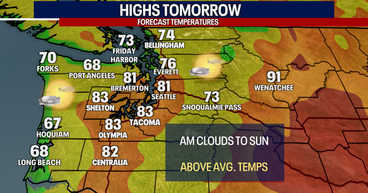 Afternoon sunshine, highs in the low 80s Friday in Seattle | FOX 13 Seattle