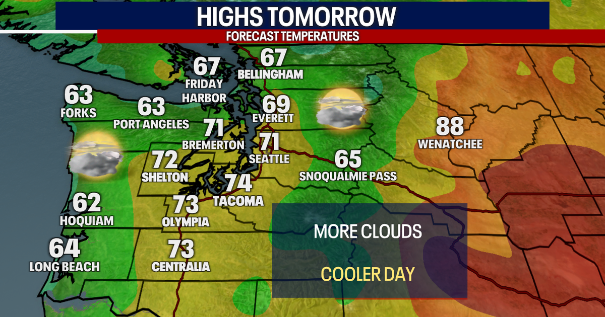 Seattle cooler with clouds Friday, highs in the low 70s | FOX 13 Seattle