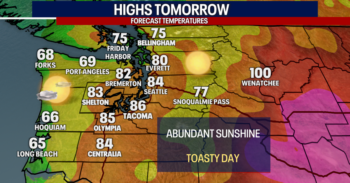 Sunny and highs in the 80s Tuesday in Seattle | FOX 13 Seattle
