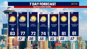 Sizzling and sunny weather in Seattle on Wednesday