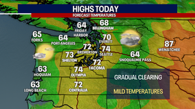 Gray and mild weather in Seattle this weekend