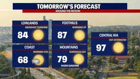 Seattle weather: Warm Start to the Work Week Before a Cool Down