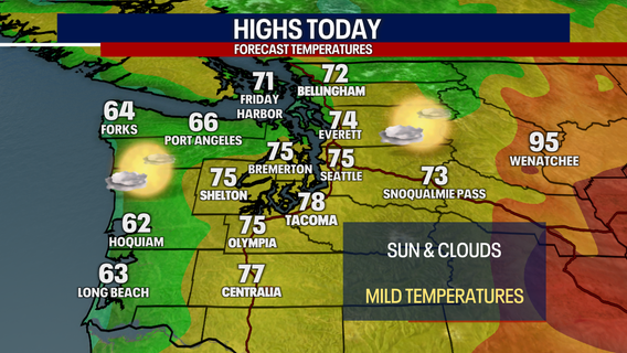 Seattle weather: More clouds and cooler weekend