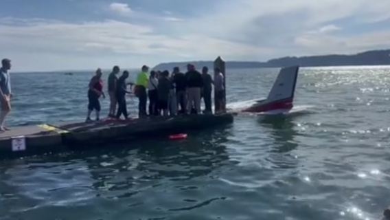 Witness captures video of plane crashing into water near Mukilteo, WA