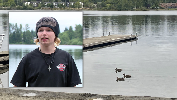 13-year-old hailed as hero for saving boy from drowning in Everett, WA's Silver Lake