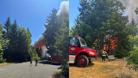 Fire near Brinnon, WA fully contained