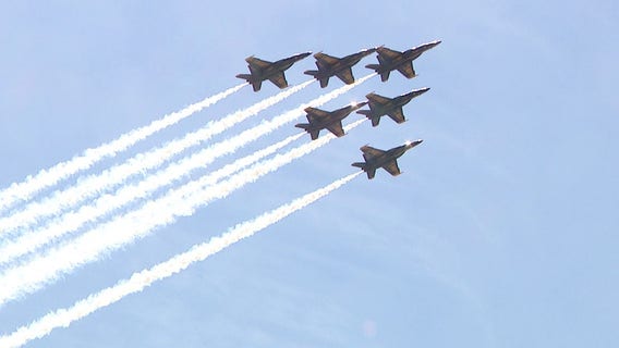 U.S. Navy Blue Angels arrive in Seattle to prepare for Seafair 2025 performance