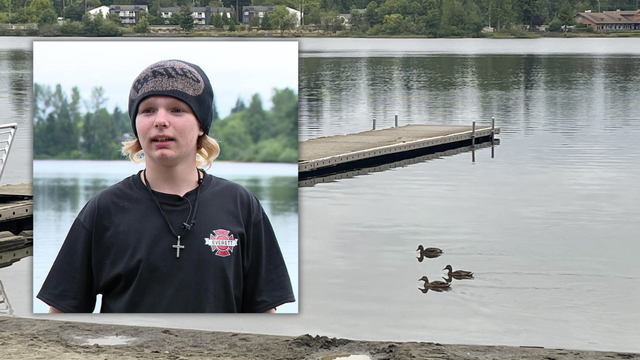 13-year-old hailed as hero for saving boy from drowning in Everett, WA's Silver Lake
