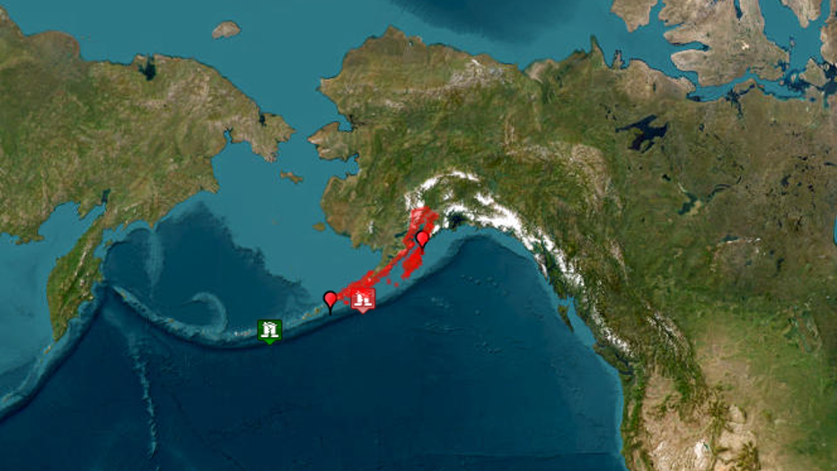 tsunami warning map