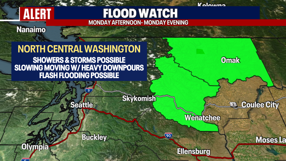 Flood watch in effect from Noon Monday until 9pm Monday.