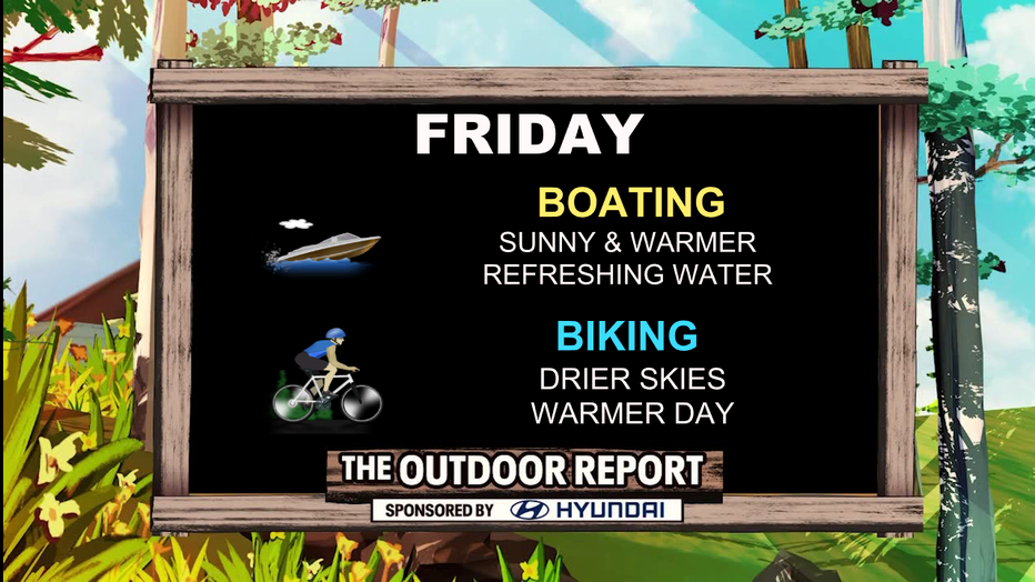 Great weekend to be outdoors, especially near the water.