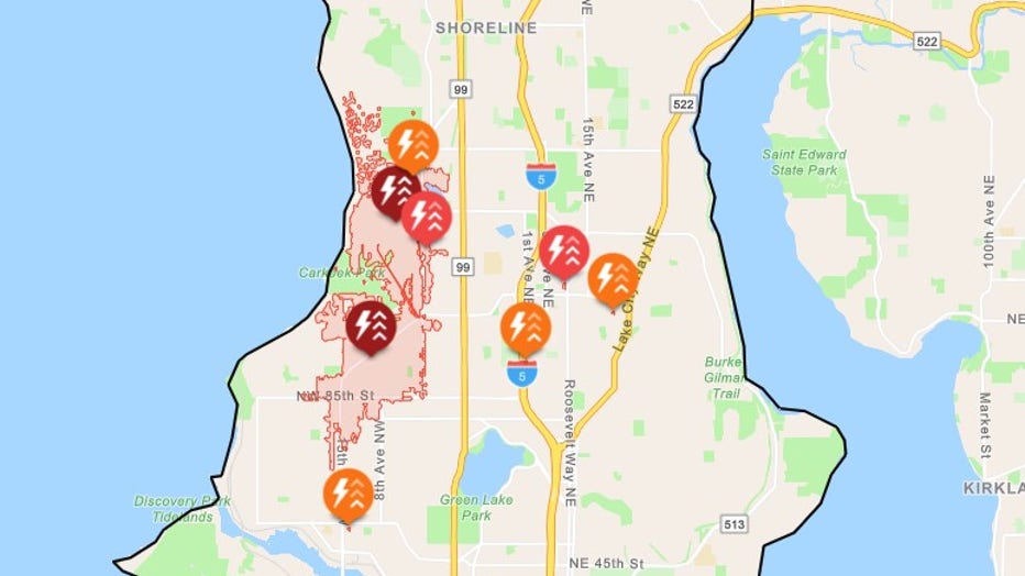 North Seattle power outage
