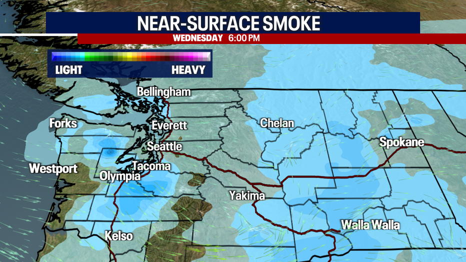 Slightly hazy weather is expected in Seattle on Wednesday.