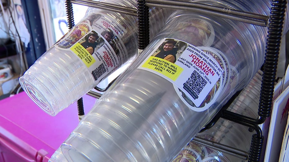 The Coffee Stand cups with Jonathan Hoang missing flyer