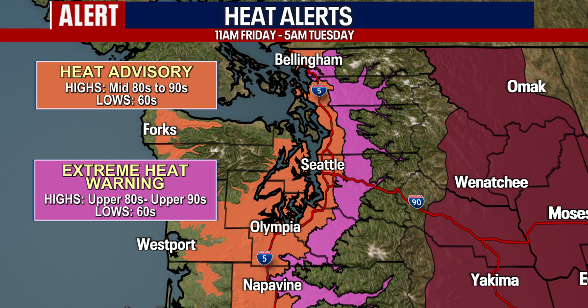 Heat alerts for Washington starting Friday, highs in the 80s and 90s ...