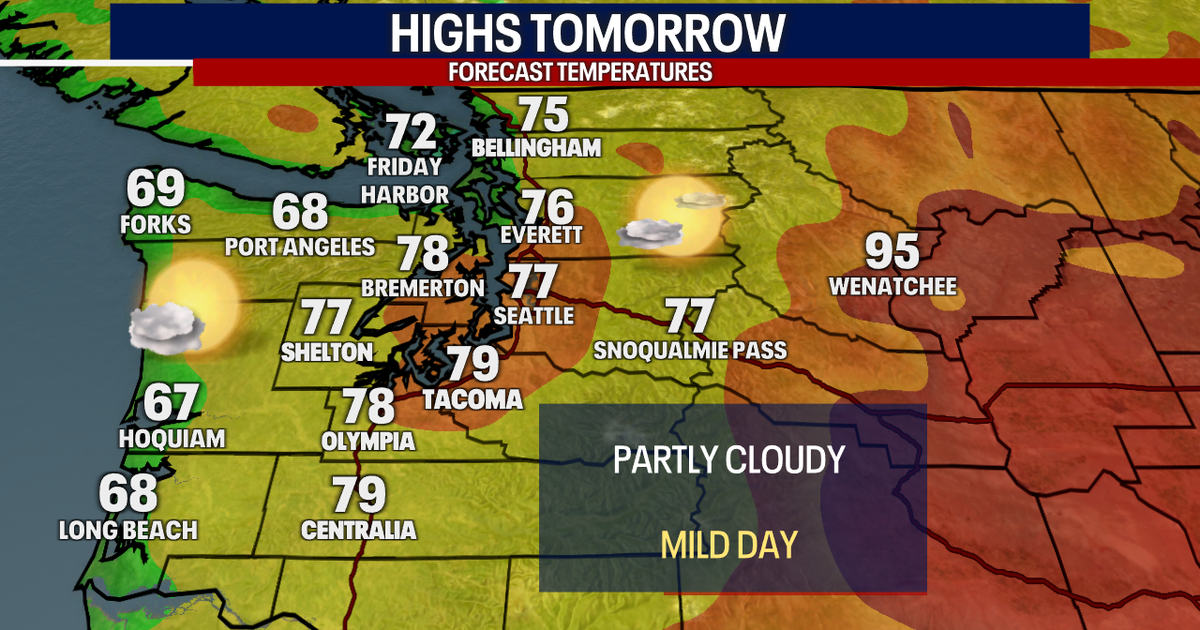 Mix of sun and clouds Saturday, highs in the upper 70s | FOX 13 Seattle