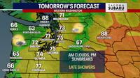 Seattle weather: Increasing clouds and late rain Tuesday