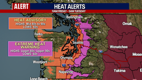 Seattle weather: Heat alerts for Washington starting Friday, highs in 80s and 90s