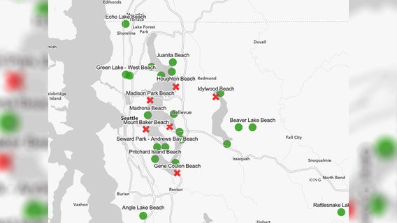 6 King County, WA, beaches close due to high bacteria levels