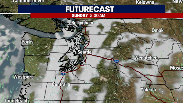 Seattle weather: Cloudy, wet morning before mid-week warm up