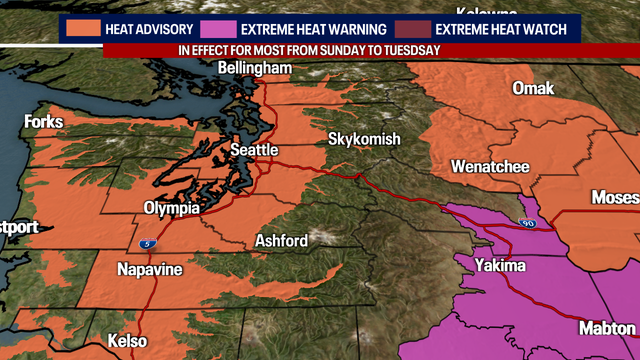 Seattle weather: Heating up through Tuesday