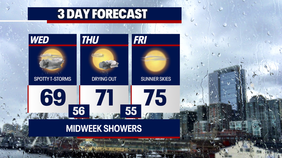 Sunnier skies and drier weather will make a comeback in Seattle by Thursday afternoon.