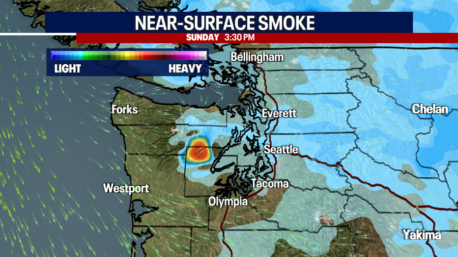 Smoky skies over Western Washington
