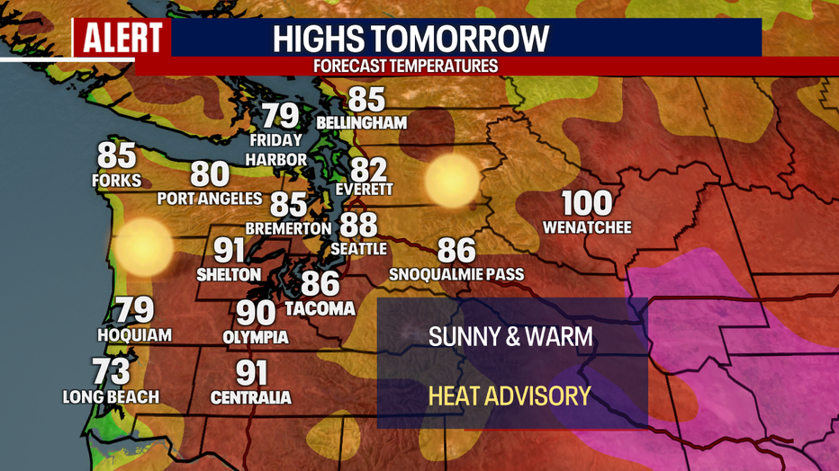 Warm Monday afternoon nearing 90 degrees. 