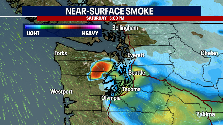 Smoky skies over Western Washington