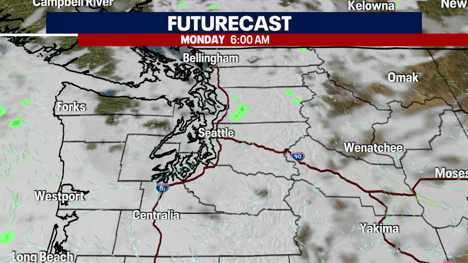 More cloud cover expected to start Monday.