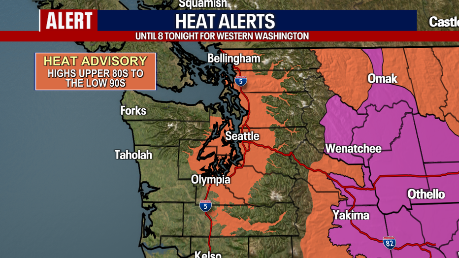 Hotter-than-average weather persists for another day in Seattle and Puget Sound.