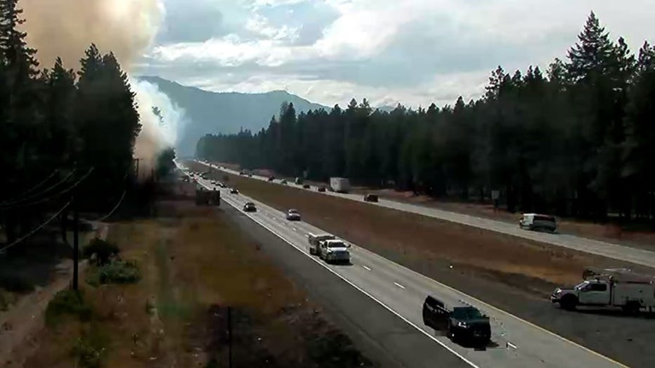 I-90 wildfire closes Snoqualmie Pass