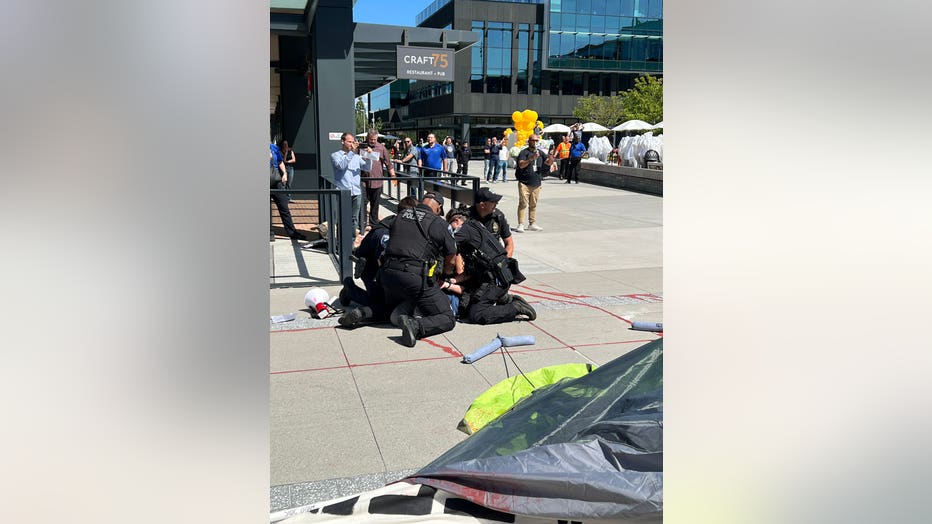 arrests at microsoft campus photo