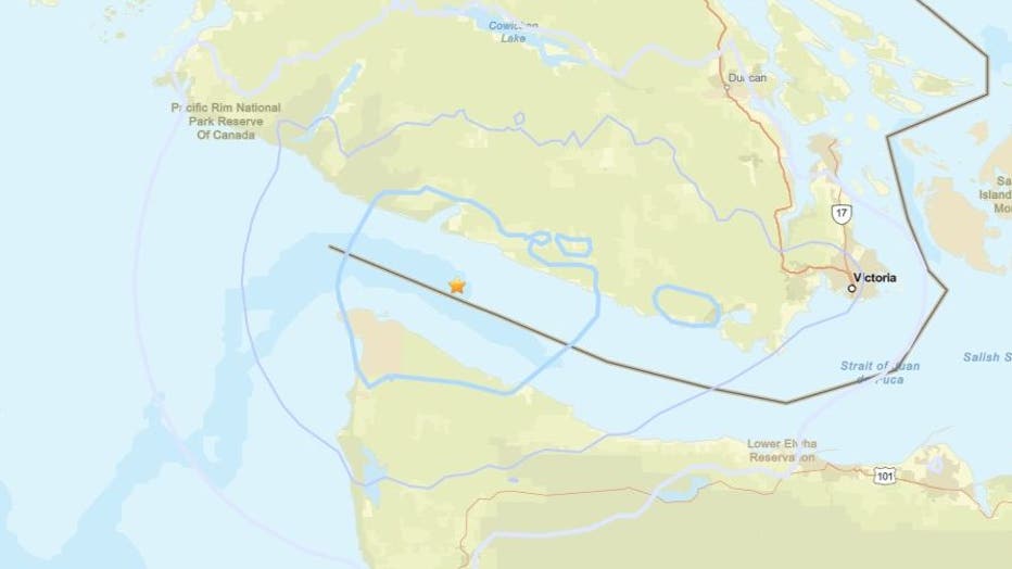 Earthquake near Neah Bay