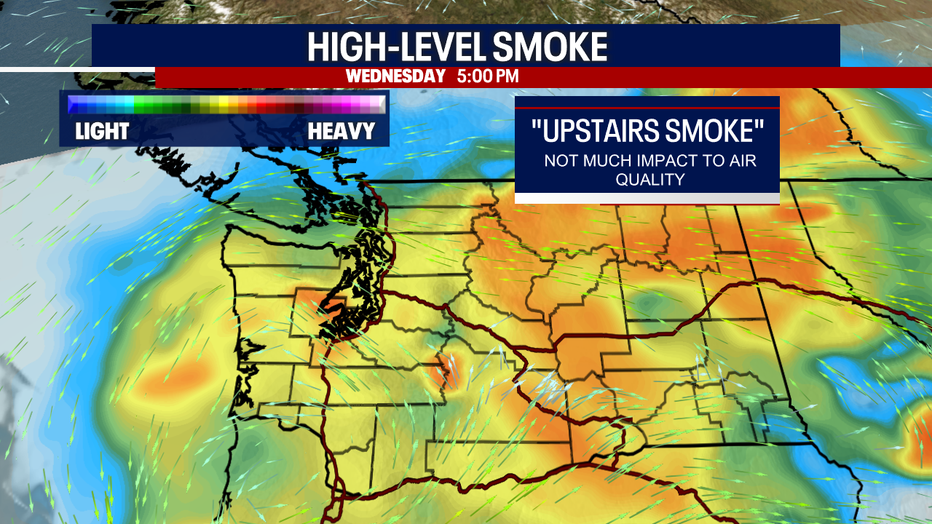 Air quality is dropping to a "moderate" to "unhealthy for sensitive groups" levels around the greater Seattle area.