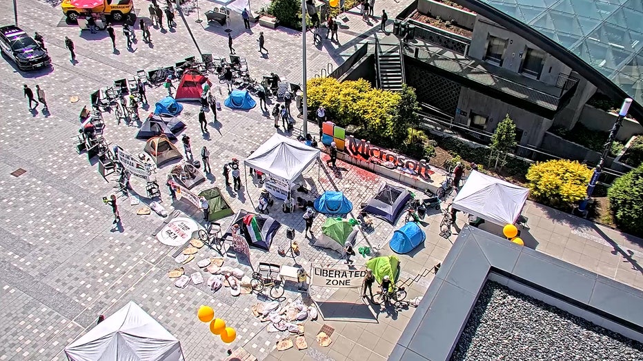 Microsoft protest video