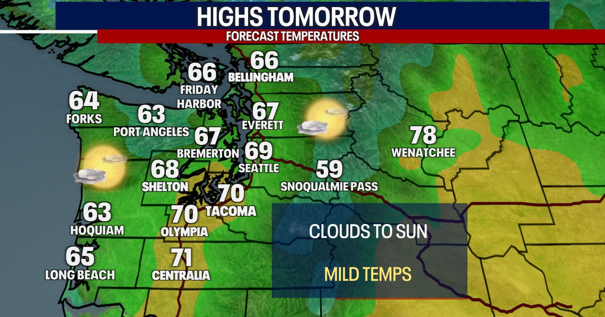 Back to milder temperatures and afternoon sunshine Friday | FOX 13 Seattle