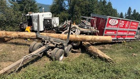 1 dead in crash involving 2 semis near North Bend, WA