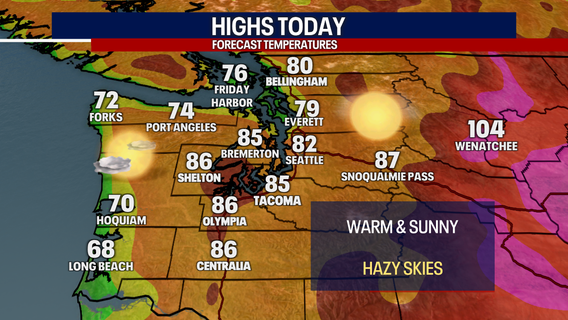 Seattle weather: Oregon and California wildfire smoke moves into WA