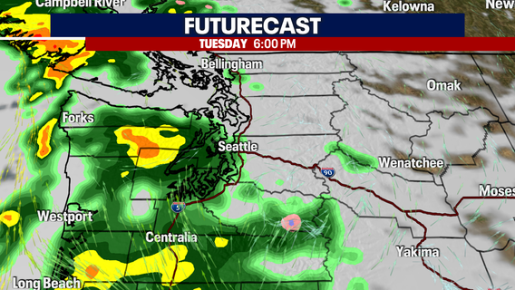 Seattle weather: Wet and breezy Tuesday night